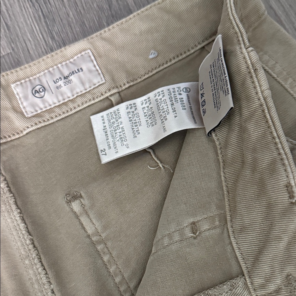 AG Analeigh Women's Straight Utility Chinos in Beige - Picture 3 of 9